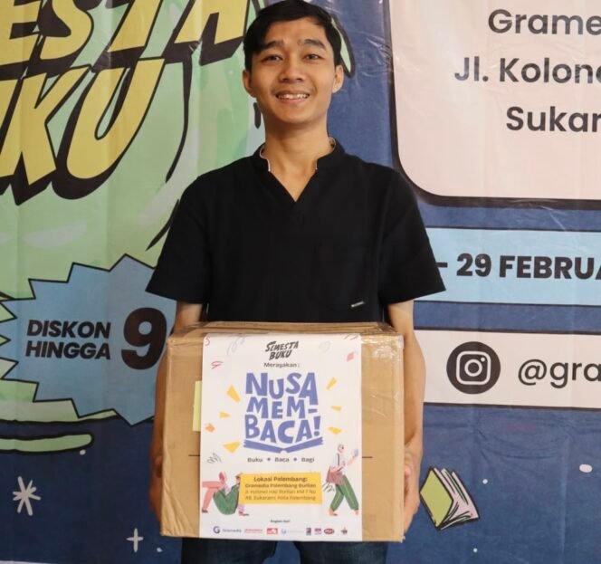 
 Septian Anggari Ady Doresz,  Founder Komunitas Giat Baca Sumatera Selatan. (Doc:Tw07)