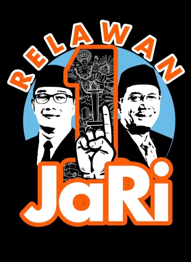 
 Relawan 1 Jari, 2 Putaran Optmis Ridho Menang. (Doc:Gus)