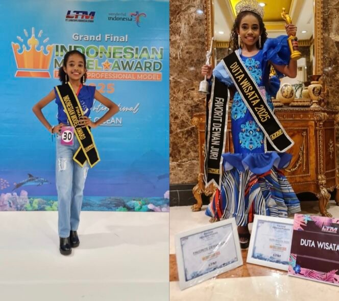 
 Kezia Omega Mabrasar Peraih Juara Duta Wisata Indonesia Model Award 2025. (Doc:Tw7)