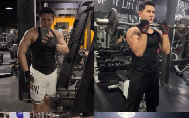 
 Selebgram Nathan Azhar dengan aktivitas hobi gymnya, bikin salfok para netizen, “Ganteng dan Makin Atletis”. (Doc:Min4)
