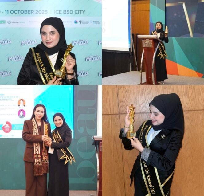 
 Falva Beauty Peraih Penghargaan “The Best Expert In Skin Health & Laser Hair Removal 2025” di APKEI Award 2025. (Doc:Tw7)